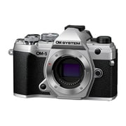 هيكل كاميرا Olympus OM SYSTEM OM-5 بدون مرآة بدقة 20.4 ميجابكسل فقط، فضي - تصميم مدمج ومتين
