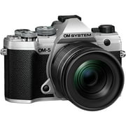 OM System OM-5 Silver Micro Four Thirds System Camera M.Zuiko Digital ED 12-45mm F4.0 PRO kit Outdoor Camera Weather Sealed Design 5-Axis Image Stabilization 50MP Handheld High Res Shot
