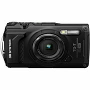 Olympus OM SYSTEM Tough TG-7 Digital Camera (Black), Black