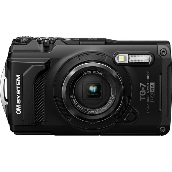OM Digital Solutions Tough TG-7 12MP 4K 2160p Underwater Digital Camera, Black (V110030BU000)