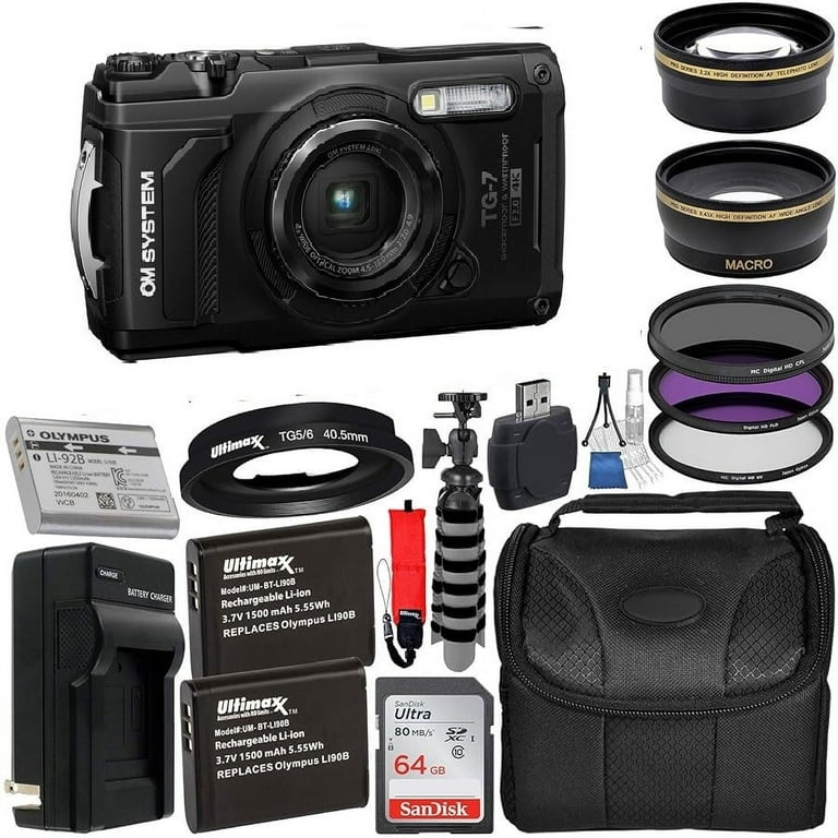 オリンパス OLYMPUS OM SYSTEM Tough TG-7 830 Amazon.com : OM SYSTEM Olympus Tough TG-7 Black Underwater