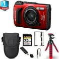 thumbnail image 1 of Olympus OM SYSTEM Tough TG-7 Digital Camera (Red) + Spider Tripod + Case+ 1 Yr Warranty, 1 of 5