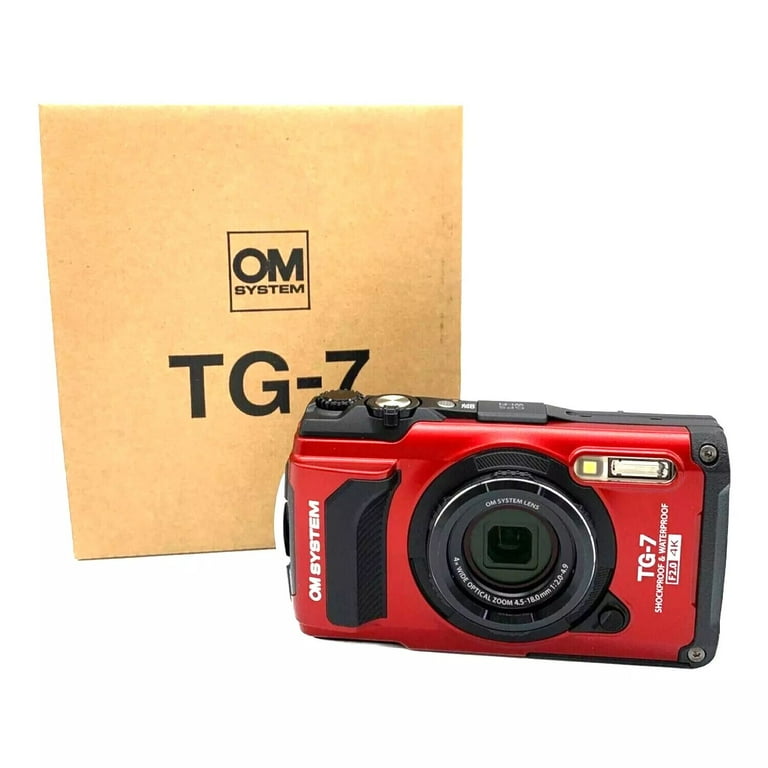 Olympus OM SYSTEM Tough TG-7 Digital Camera (Red) V110030RU000