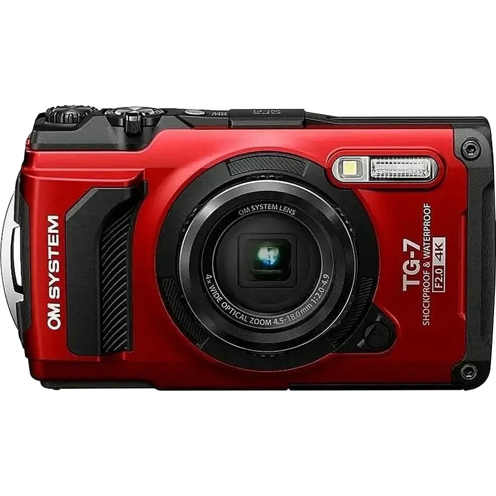 Olympus OM SYSTEM Tough TG-7 Point-and-Shoot Digital Camera (Black