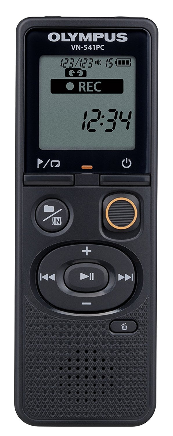 Olympus VN-541PC Entry Level Voice Recorder with One-Touch Recording, Black
