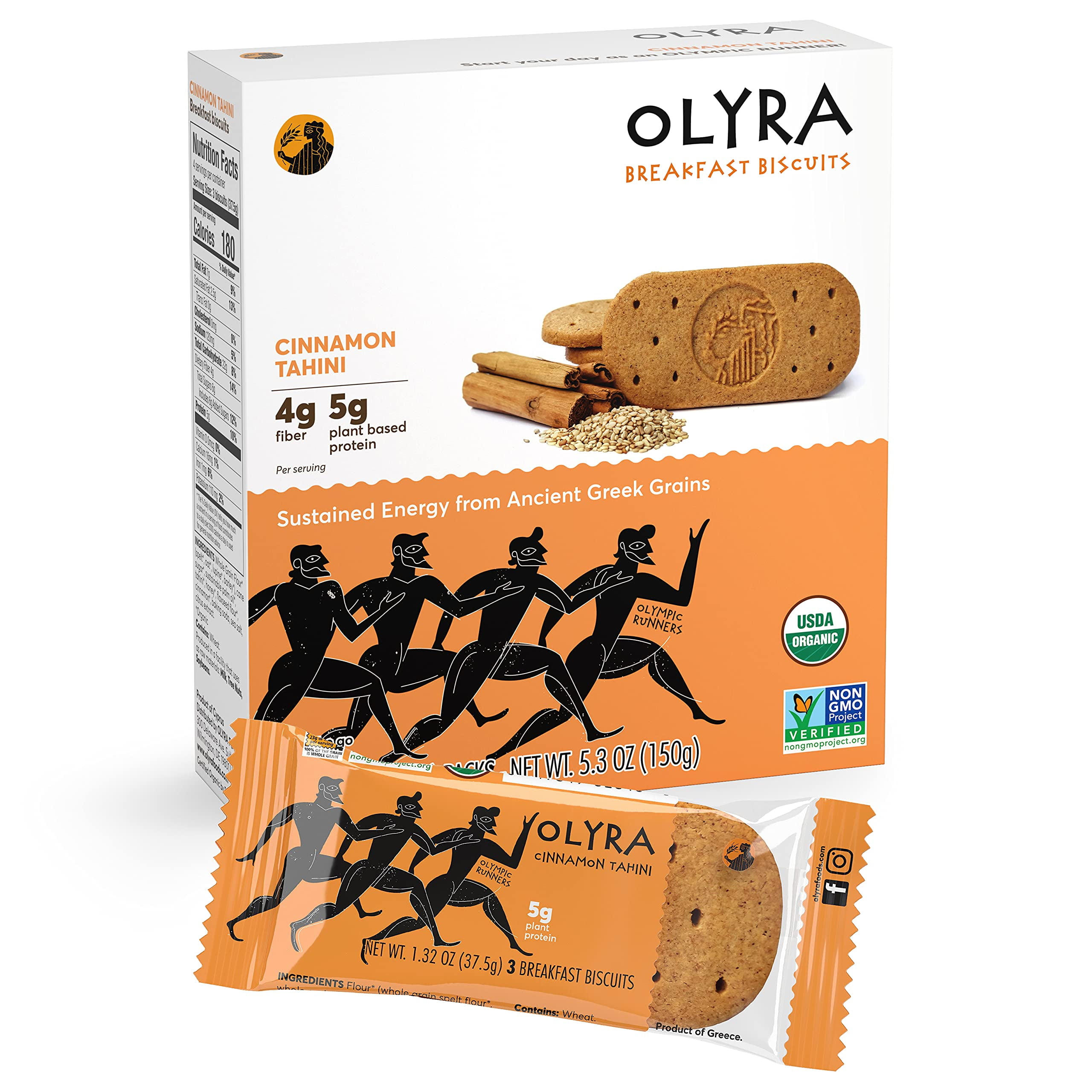 Olyra Breakfast Biscuits Cinnamon OIF8 Tahini Kids Healthy Snacks