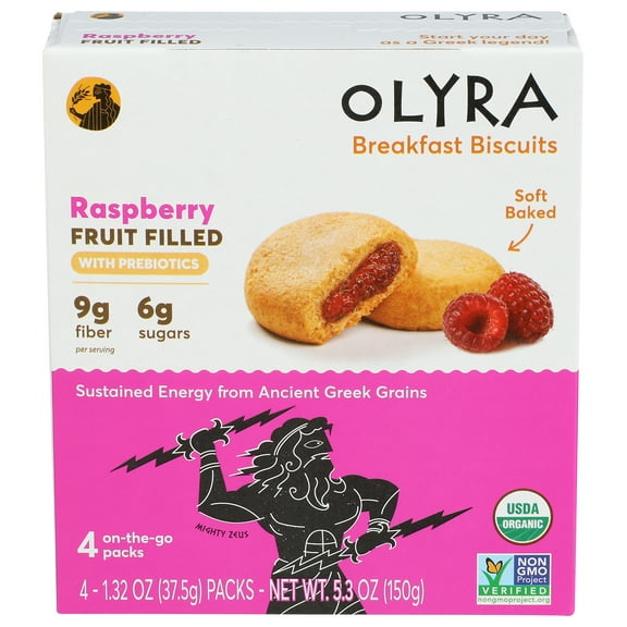 Olyra Organic Raspberry Fruit Biscuit 5.28 oz (Pack Of 6)