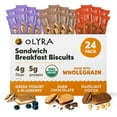 thumbnail image 1 of Olyra Variety Pack Sandwich BDF32 Breakfast Biscuits, Healthy Snacks for Adults and Kids, Low Sugar, Organic Cookies, Office Snacks, USDA Certified, Non GMO 24 Packs, 1 of 3