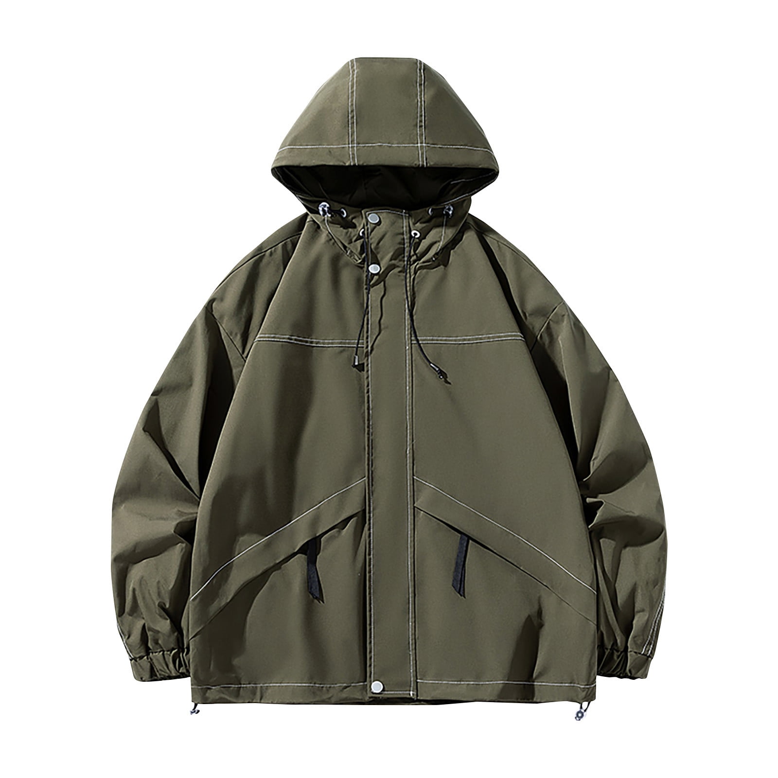 Olyvenn Black Friday Deals Men Winter Long Sleeve Hooded Quilted Warm