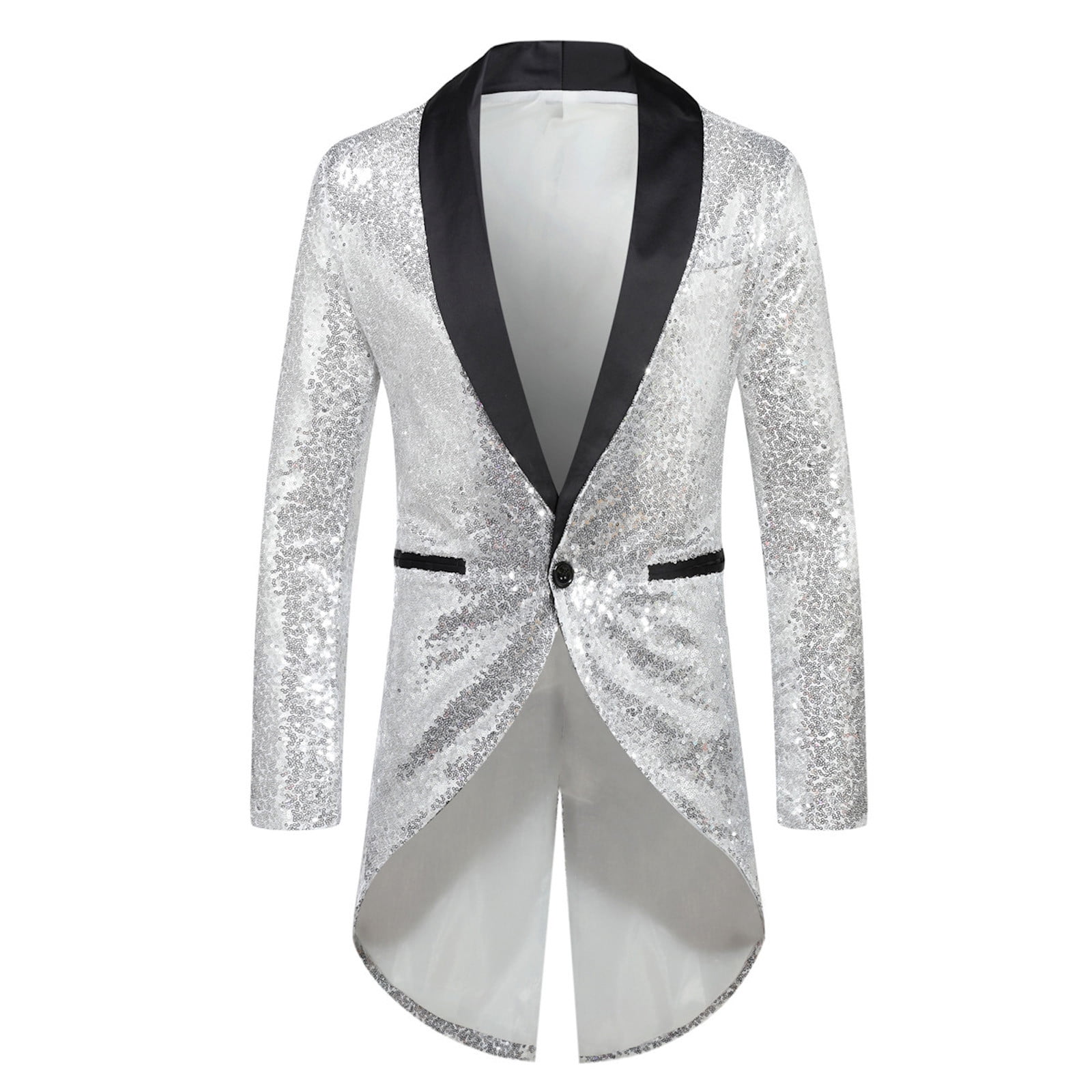 Olyvenn Winter Warm Men's Suit One Button Suit Formal Dress Performance Suit Fitted Long Sleeved Lapel Suit Blazers Formal Business Office Work Suit