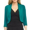 thumbnail image 1 of Olyvenn Clearance Womens Cropped Cardigan Elegant Solid Color Slim Fit Business Work Office Fashion V Neck Womens Suit Daily Comfy Bolero Casual Set 3/4 Sleeve Jackets Green 8, 1 of 4