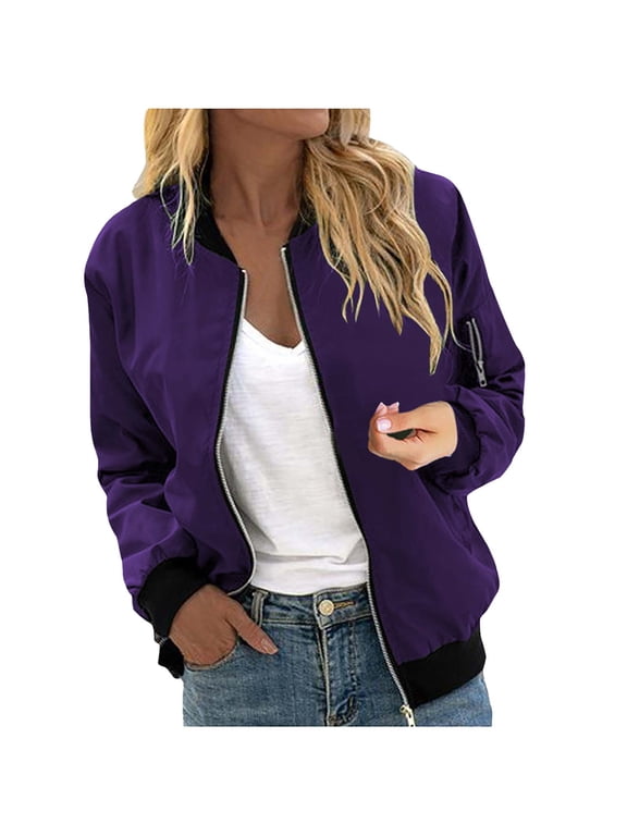 Trendy Womens Sweatshirts Set Long Sleeve Jackets Classic Solid Slim Fit Business Work Office Fashion Crew Neck Womens Suit Full Zip Jackets with Pockets Casual Blue 6