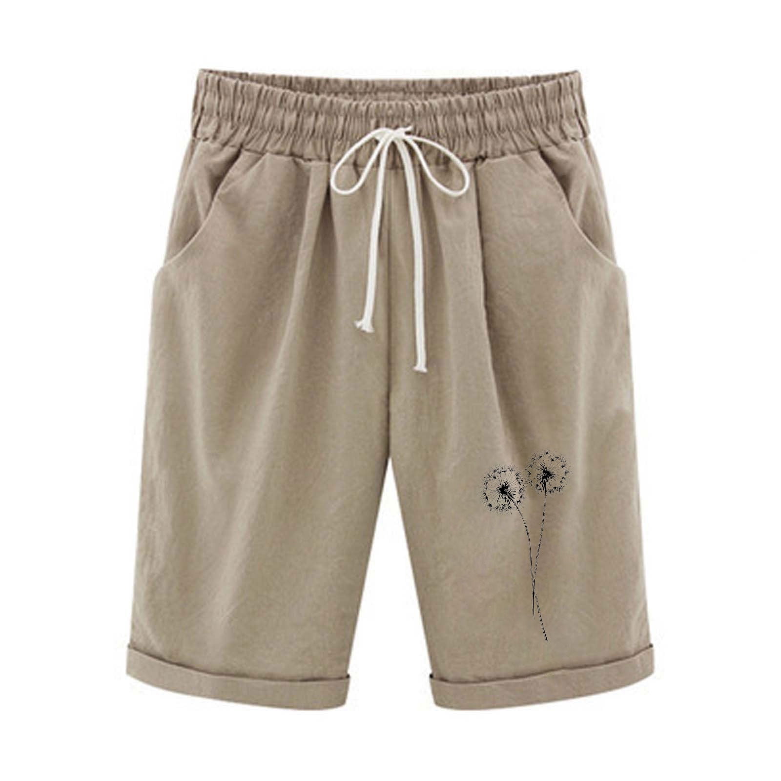 パンツ kaorBEEDEN SWEAT SHORTS Olyvenn Cotton Linen Sweat Shorts for Women 2025 Athletic