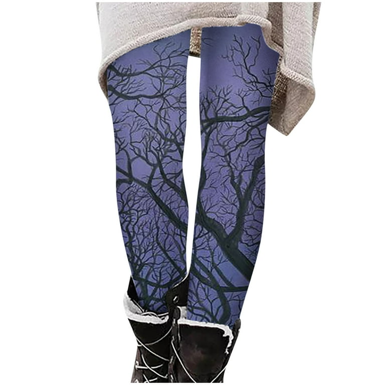 Olyvenn Women's Printed Leggings With Elastic Drawstring Pockets