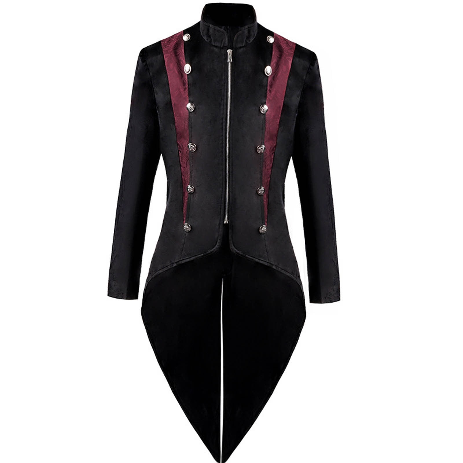 Olyvenn Deals Men's Gothic TailCoat Steampunk Retro Tail Coat