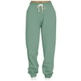 thumbnail image 1 of Olyvenn Deals Women's Casual Loose Sports Sweatpants Ankle Banded Trousers Gradient Fleece Pants Work Office Loose Trousers Full Length Pants for Women Trendy 2023 Mint Green 6, 1 of 5