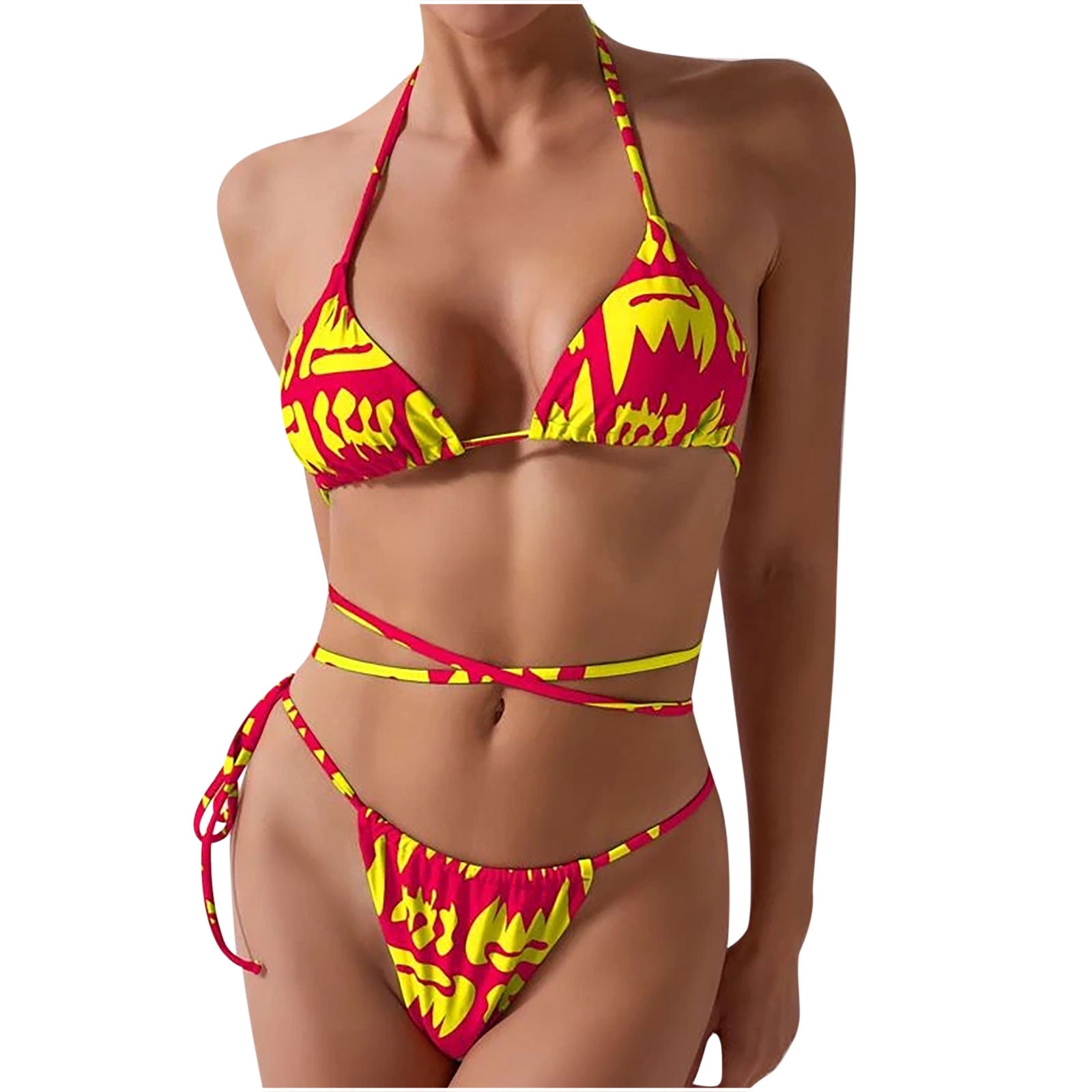 OMKAGI Womens Sexy Cutout One Piece Swimsuit Tummy Control Swimwear Leopard  S
