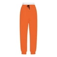 thumbnail image 1 of Olyvenn Double Waisted Sweatpants Women Drawstring Cargo Sweatpants Unisex Baggy Straight Leg Pants with Pockets Casual Joggers Orange L, 1 of 6