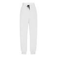 thumbnail image 1 of Olyvenn Double Waisted Sweatpants Women Drawstring Cargo Sweatpants Unisex Baggy Straight Leg Pants with Pockets Casual Joggers White L, 1 of 6