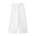 thumbnail image 1 of Olyvenn Dressy Loose Fit Pants for Women High Waist Work Office Palazzo Pants Spring Casual Wide Leg Trousers with Pockets White 4, 1 of 2