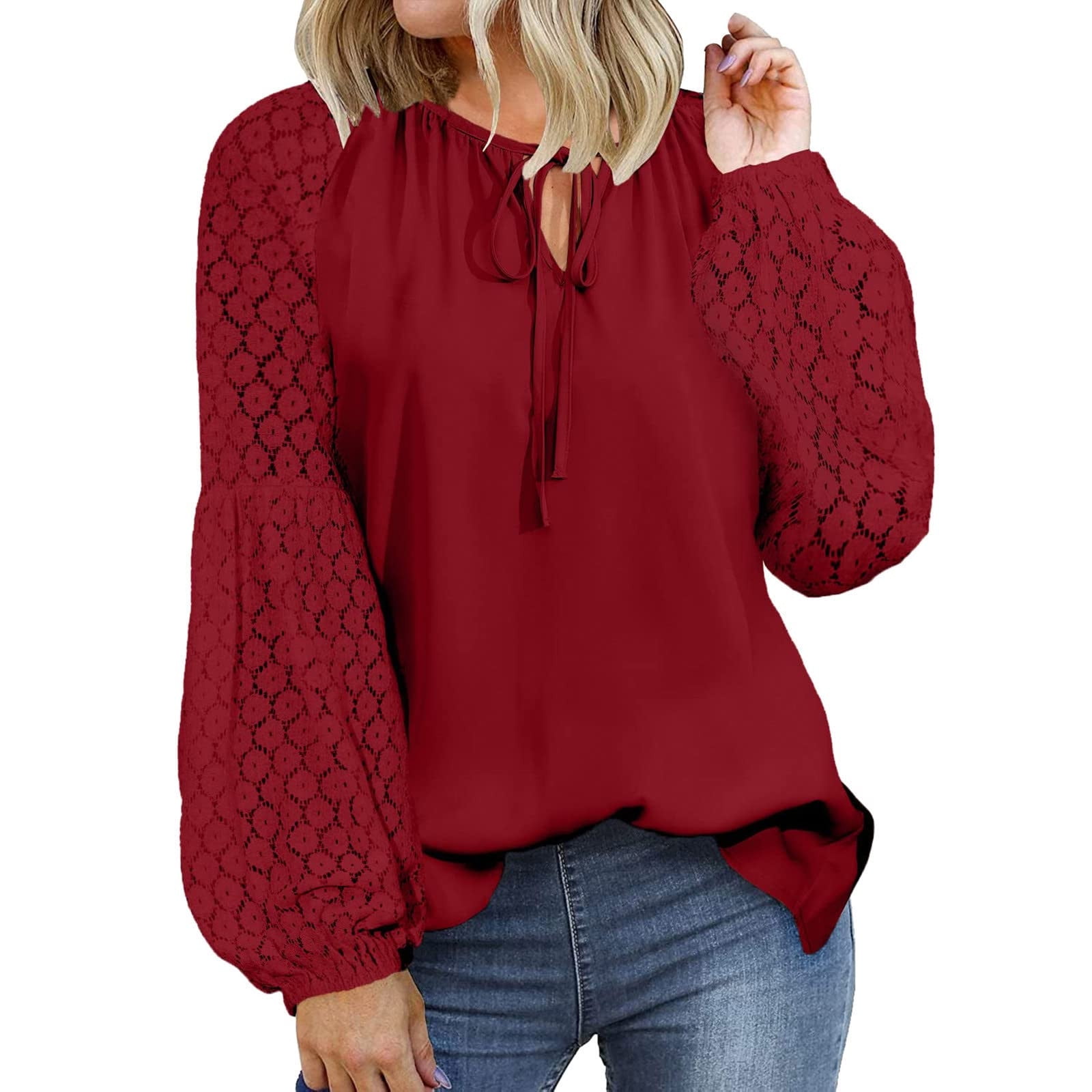 Olyvenn Dressy Tops Gifts for Womens Fall Fashion 2023 Long Sleeve