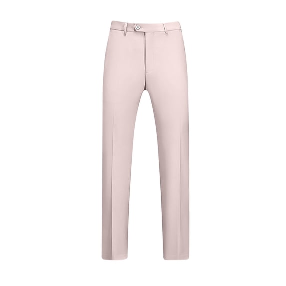 Olyvenn Fashion for way less Men's Suit Pants Business Office Solid Color Slim Fit Straight Leg Dress Pants with Pockets Beige 12