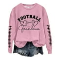 thumbnail image 1 of Olyvenn Football Grandma Sweatshirts Women Sunday Game Day Football Graphic Crewneck Long Sleeve Shirt Pullover Tops Outfits Pink S, 1 of 4
