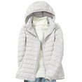 thumbnail image 1 of Olyvenn Get it today Women's Lightweight Packable Hooded Down Jacket Stand Collar Zipper Puffer Coat Warm Winter Outwear White 14, 1 of 8