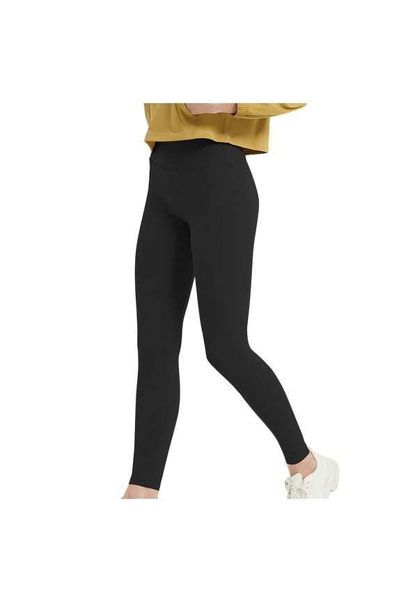 Girls Leggings Dance Active Pants Casual Tights Stretch Ankle Length for Kid Teens Yoga Running Seamless Yoga Leggings Black XXL