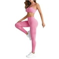 thumbnail image 1 of Olyvenn High Waisted Leggings for Women - Soft Opaque Slim Tummy Control Printed Pants for Running Cycling Yoga Pink 4, 1 of 3