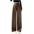 thumbnail image 1 of Olyvenn High Waisted Work Pants for Women Business Summer Casual Outfits Trendy Office Dress Wide Leg Trousers with Pockets Khaki XL, 1 of 6