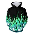 thumbnail image 1 of Olyvenn Hoodies for Men Womens Unisex Sweatshirts Tie Dye Hipple Pullover Flame Printing Long Sleeve Top Fall Sport Sweatshirt Mint Green S, 1 of 9