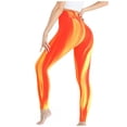 thumbnail image 1 of Olyvenn Leggings for Women High Waist Breathable Outdoor Running Fitness Pants Hip Yoga Pants Seamless Scrunch Tights Orange 8, 1 of 2