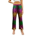 thumbnail image 1 of Olyvenn Mardi Gras Outfit for Women Sequin Trendy Mardi Gras Party Sexy Elastic Waist Glitter Dance Pants Holiday Outfit Multicolor 20-22, 1 of 9