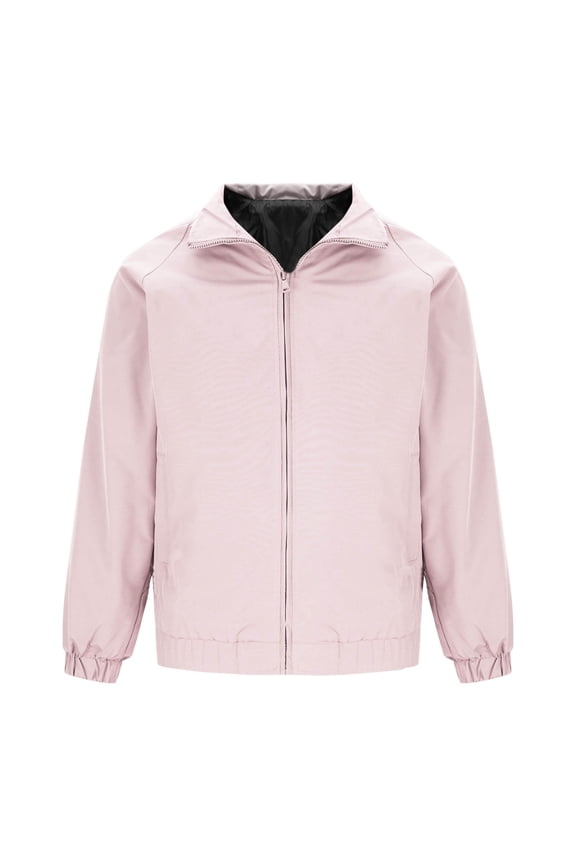 Men's Lightweight Casual Jacket Bomber Windbreaker Spring Fall Golf Full Zip Stylish Fashion Outdoor Work Outerwear Pink 4