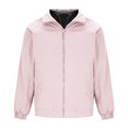 thumbnail image 1 of Olyvenn Men's Lightweight Casual Jacket Bomber Windbreaker Spring Fall Golf Full Zip Stylish Fashion Outdoor Work Outerwear Pink XXXL, 1 of 5