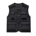 thumbnail image 1 of Olyvenn Men's Multi-Pocket Quick Dry Vest Lightweight Breathable Mesh Fall Travel Safari Fishing Vest Photographer Waistcoat Jacket Black 16, 1 of 4