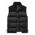thumbnail image 1 of Olyvenn Men's Puffer Vest Loose Fit Casual Stand Collar Quilted Coat Zip Up Sleeveless Outdoor Jacket Fall Fashion Clothing Black 18, 1 of 6