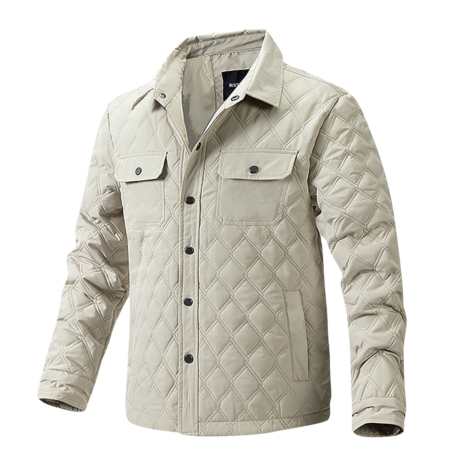 Olyvenn Fashion for way less Men's Quilted Shirt Jacket Long