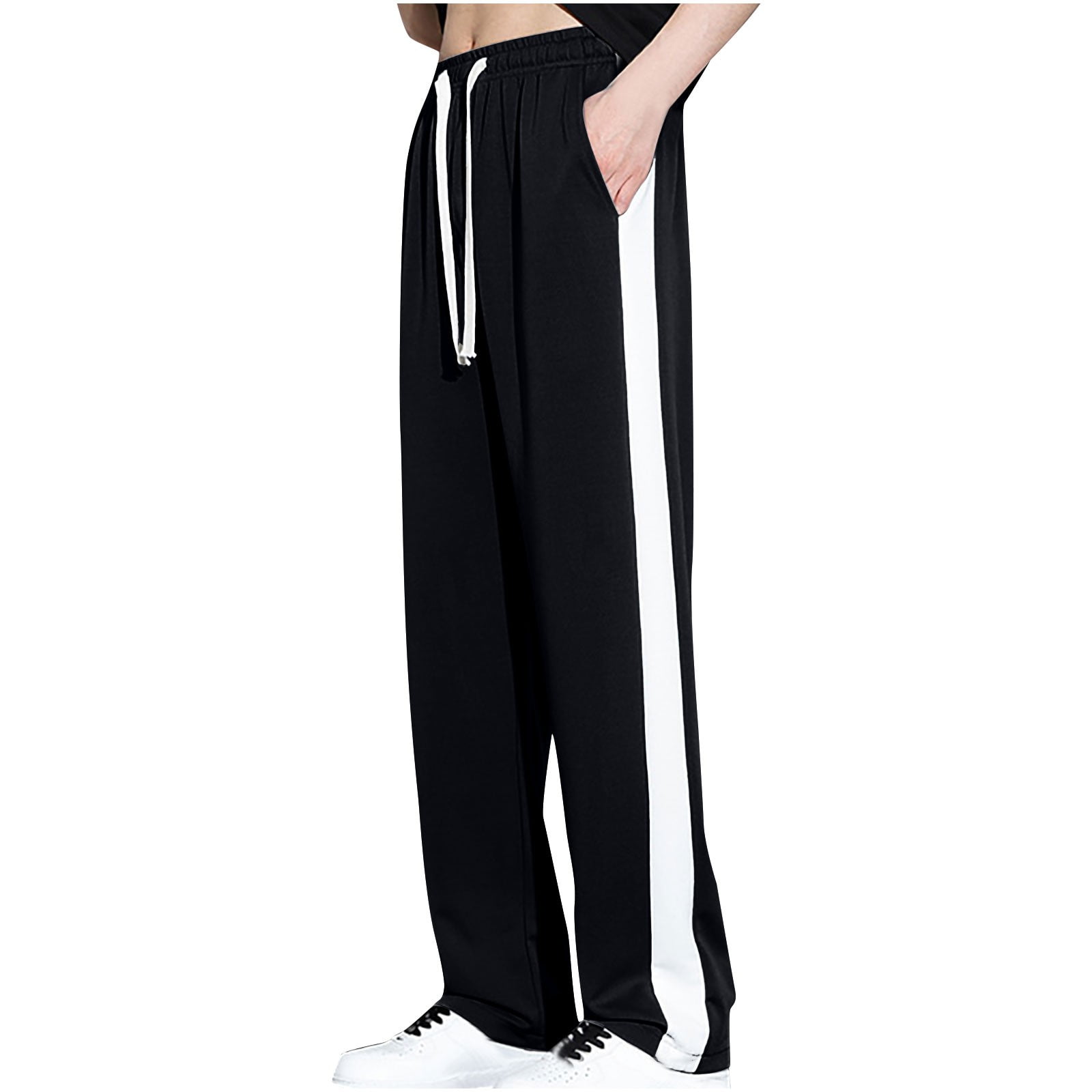 Olyvenn Men's Straight Leg Long Pants with Side Stripe Olyvenn Men's Straight Leg Long Pants with Side Stripe