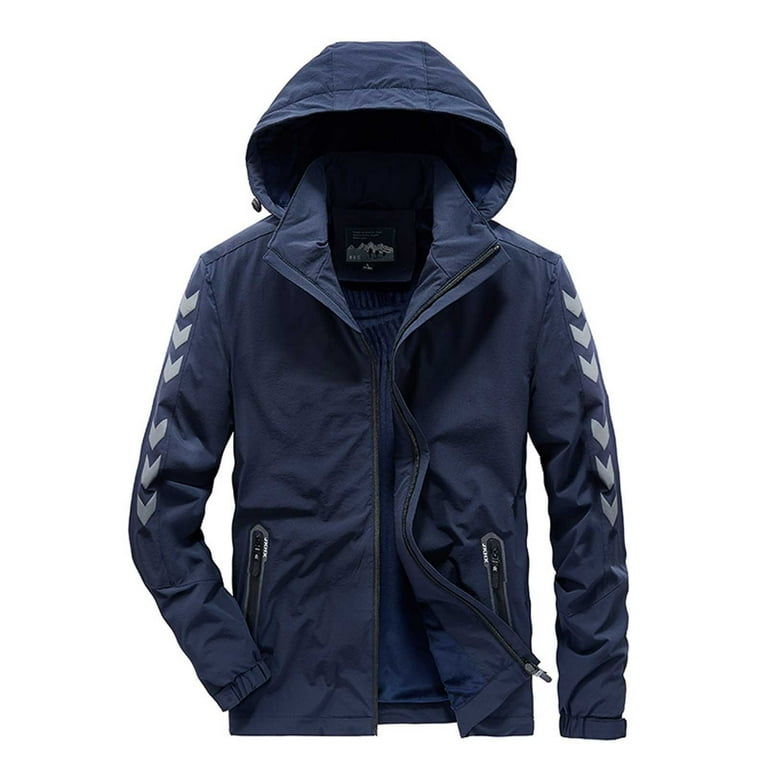 New Stand Collar Hooded Casual Large Size Men's Jacket New Stand Collar Hooded Casual Large Size Men's Jacket