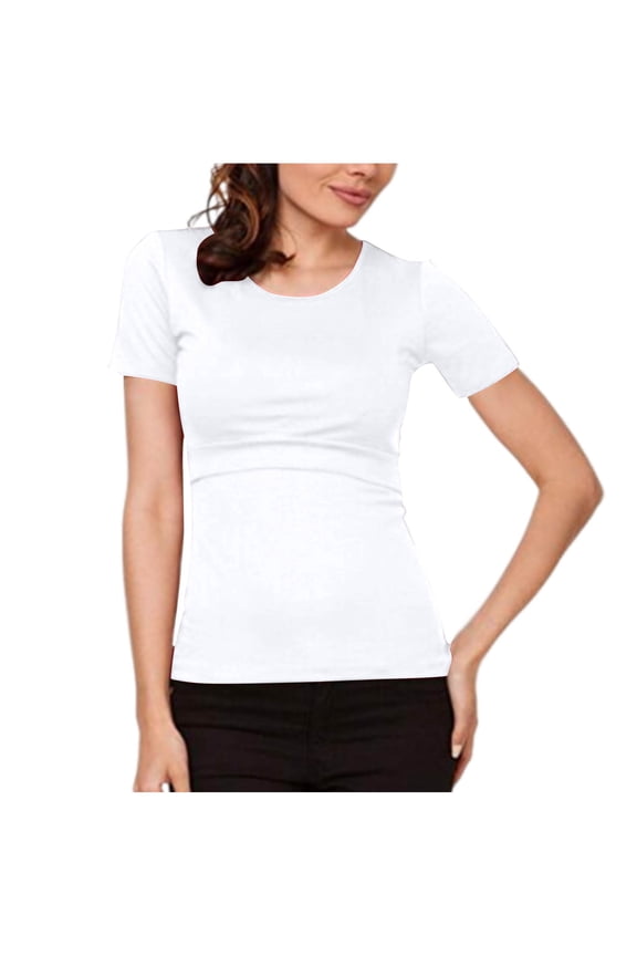 Nursing Nightgowns for Women Clip-down Breastfeeding 3 In 1 Maternity Robes Postpartum Delivery Gown White 4