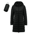 thumbnail image 1 of Olyvenn Packable Down Jacket Women Lightweight Full Zip Puffer Jackets Casual Warm Stand Collar Quilted Winter Coat with Hood Black XXL, 1 of 7
