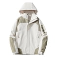 thumbnail image 1 of Olyvenn Plus Size Womens Oversize Lightweight Windbreaker Jacket Loose Long Sleeve Hooded Zipper Coat Hiking Fishing Active Raincoat Mint Green XL, 1 of 3
