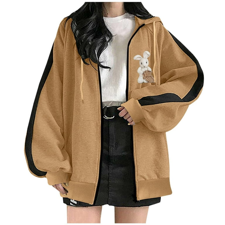 Womens Parka Zipper Winter Coat Down Jacket Ladies Fur Hooded Jackets Size  8-20