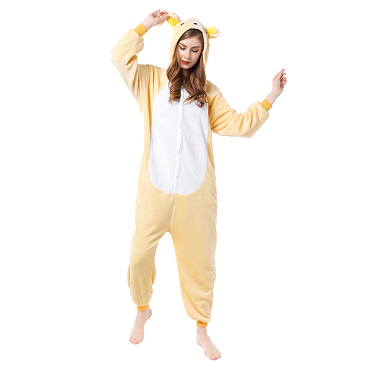 Olyvenn Reduced Fashion Ladies OnePiece Jumpsuit Animal Hoodie Long