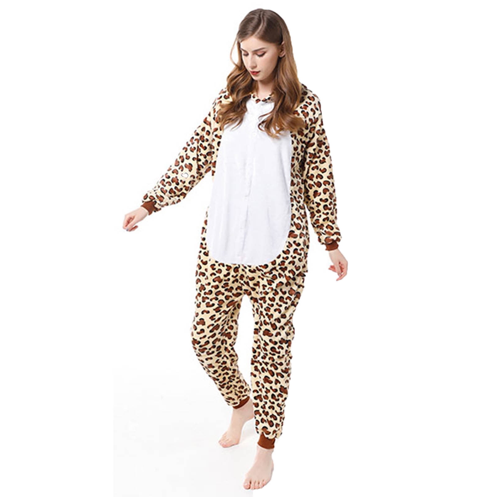 Olyvenn Reduced Fashion Ladies OnePiece Jumpsuit Animal Hoodie Long