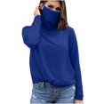 thumbnail image 1 of Olyvenn SPF Shirts for Women Long Sleeve UPF 50+ Sun Protection Cooling Blouses with Mask Lightweight Rash Guard Hiking Tops Dark Blue S, 1 of 6