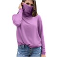 thumbnail image 1 of Olyvenn SPF Shirts for Women Long Sleeve UPF 50+ Sun Protection Cooling Blouses with Mask Lightweight Rash Guard Hiking Tops Pink XL, 1 of 5