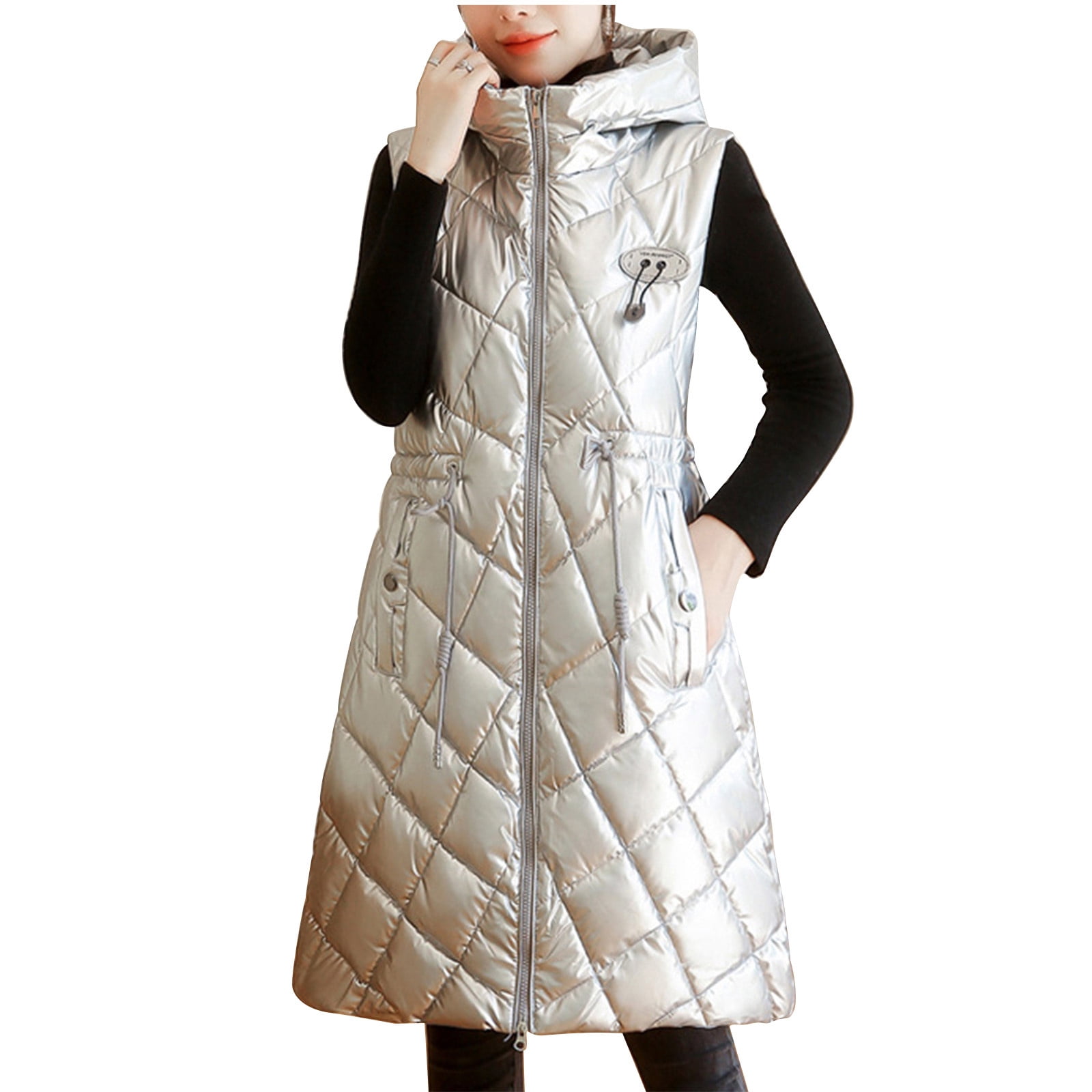 Women's Sleeveless Double Pocket Hooded Top main image 1